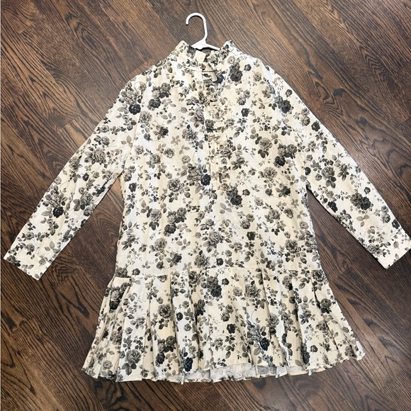 Tuckernuck Faded Roses Long Sleeve Drop Waist Tate Mini Dress - Picture 5 of 15